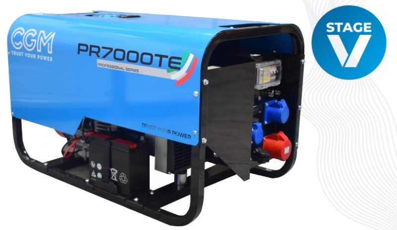 Generatore di corrente a 7 kVA trifase con AVR - motore Honda - CGM PR7000TE