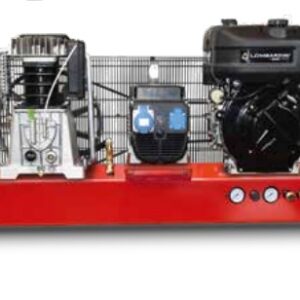 Motocompressore diesel LOMBARDINI 11HP con generatore elettrico integrato. Serbatoio da 17 lt, 14.8 CFM - FIAC MSU 598/C