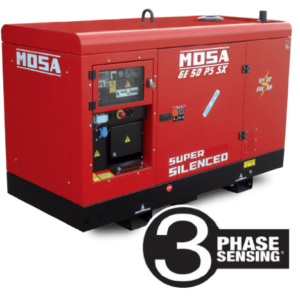 Generatore elettrico trifase 46 kVA ( 37 kW ) - Motore Perkins - MOSA GE 50 PS-SX