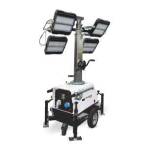 Noleggio Torre faro a LED 4x240W - altezza 6.7 metri - sollevamento manuale