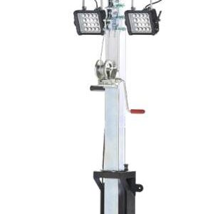 Torre faro a LED 2x160W - altezza 5.5 metri - sollevamento manuale - CGM MR2-160L