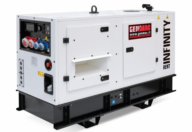 Gruppo Elettrogeno Insonorizzato Genmac INFINITY-RENT G20PS-M5 Stage V - 22 kVA Trifase Motore Perkins